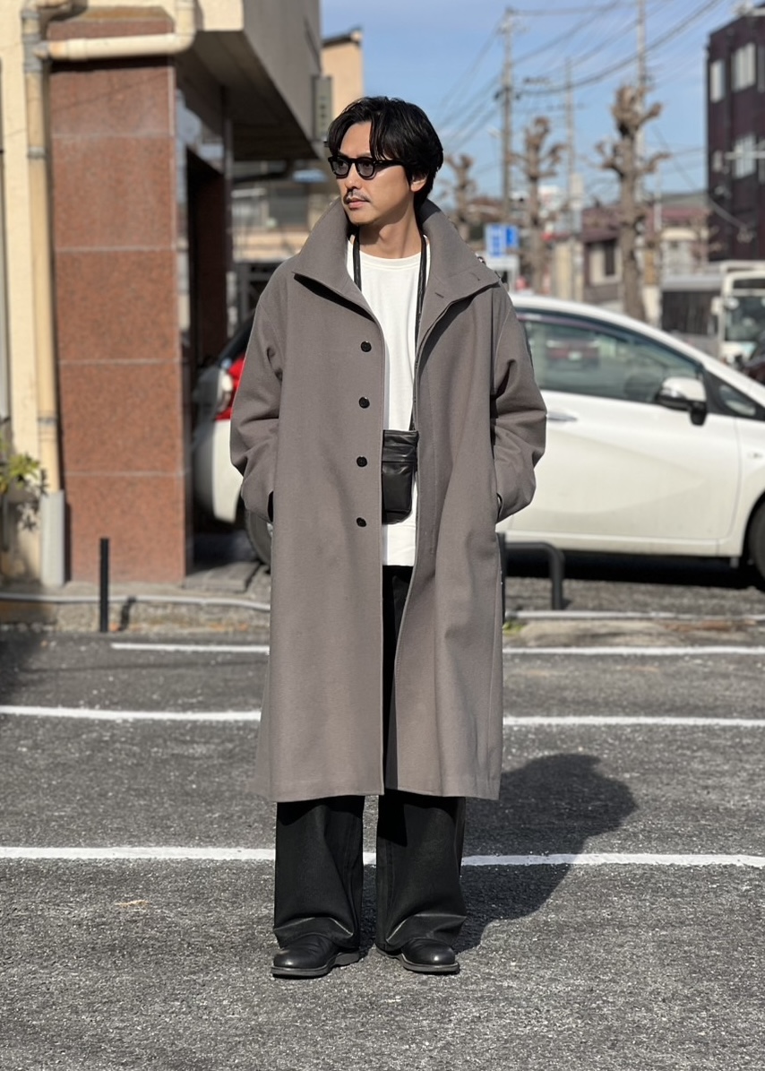 12/11 LAD MUSICIAN(ラッドミュージシャン)　MELTON STAND COLLAR COAT