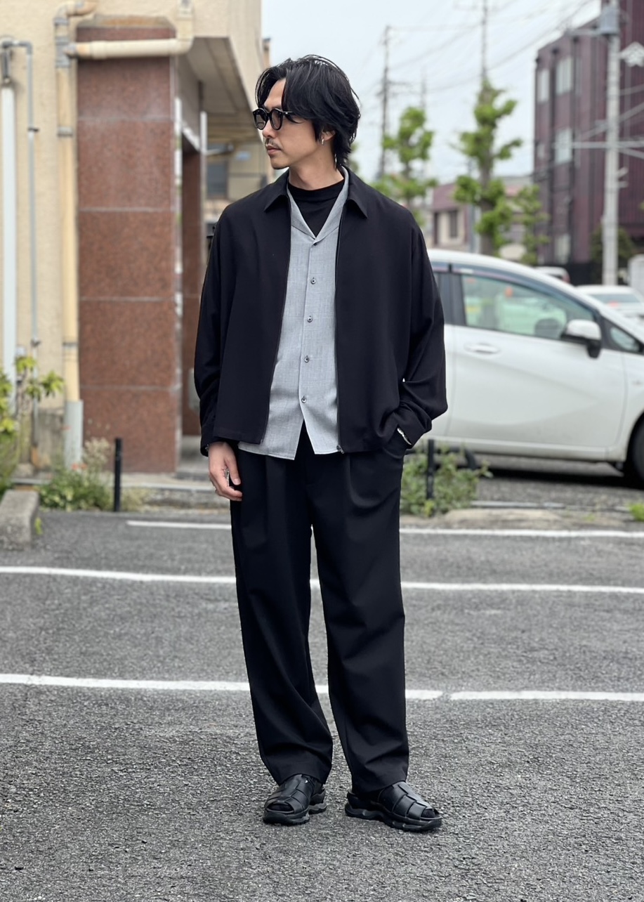 4/23 GLEN CHECK OPEN COLLAR SHORT SLEEVE SHIRT LAD MUSICIAN(ラッドミュージシャン)